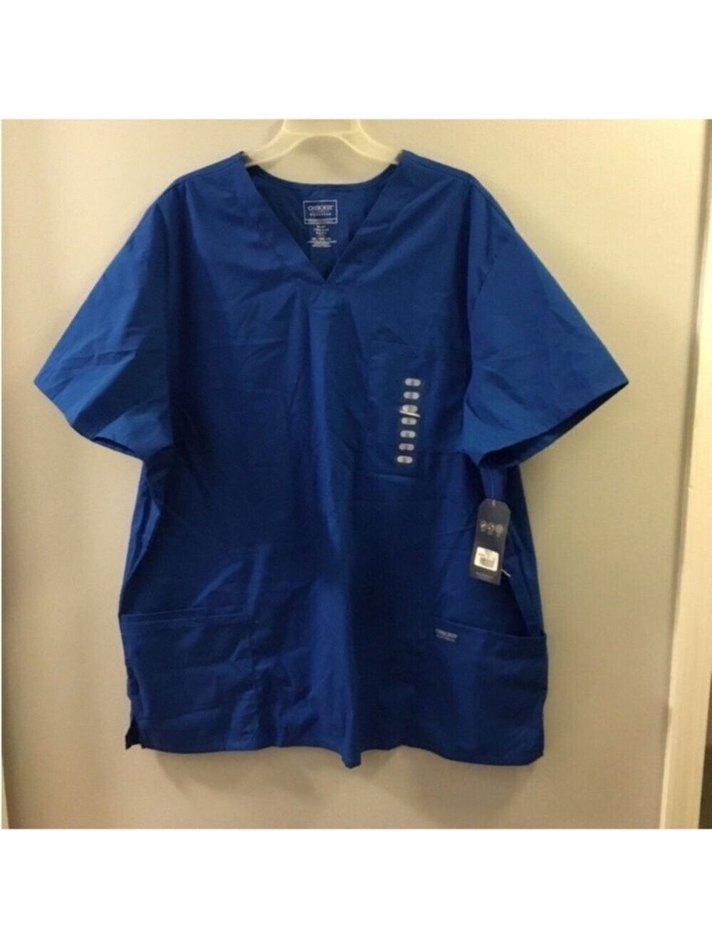 Cherokee Authentic Workwear Mens 3X Tall short sleeve pullover blue